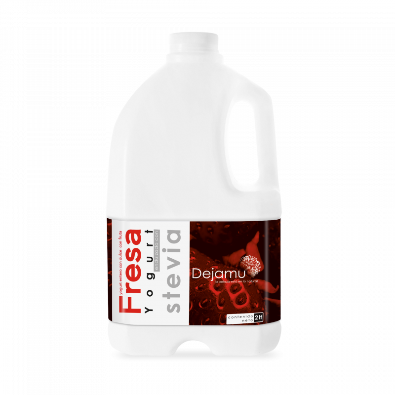 Yogurt de fresa con Stevia 