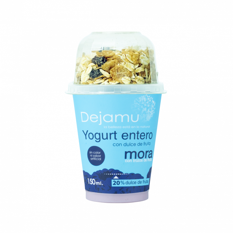 Yogurt de mora con sobre copa 